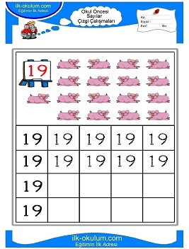 Çocuklar İçin Çizgi Çalışma Sayfaları 